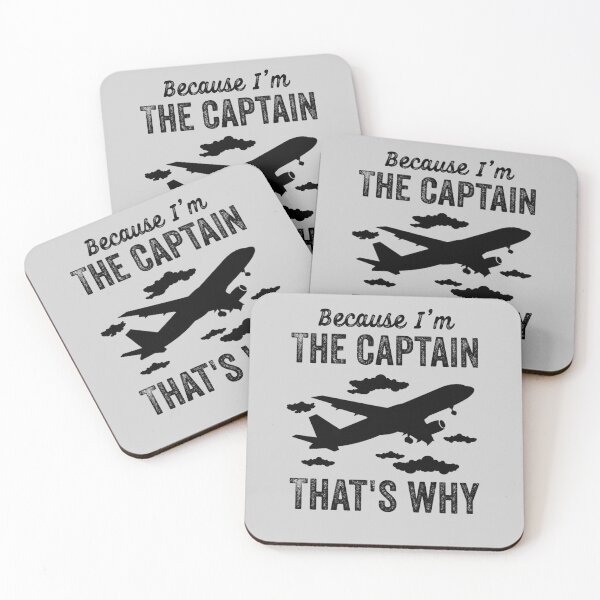 Item preview, Because I'm The Captain That's Why - Funny Aviation Quotes Gifts For Pilot designed and sold by ferdaousseshop.