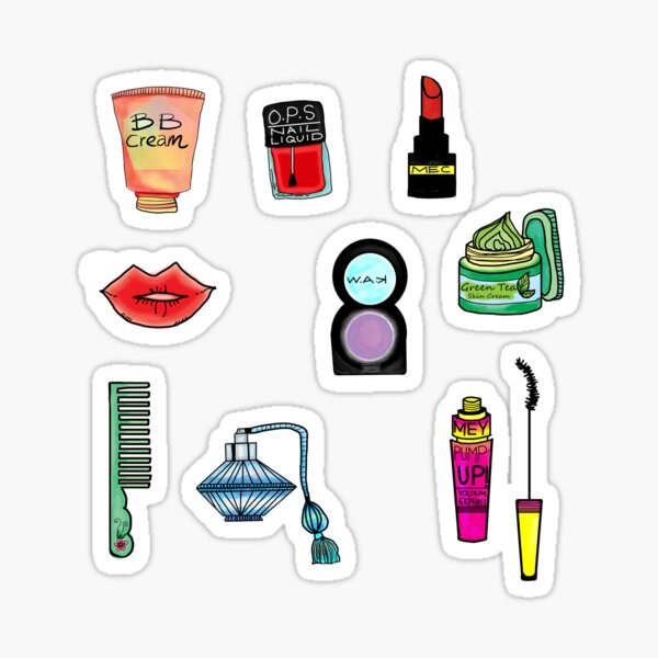 Cosmetic Doodles Sticker