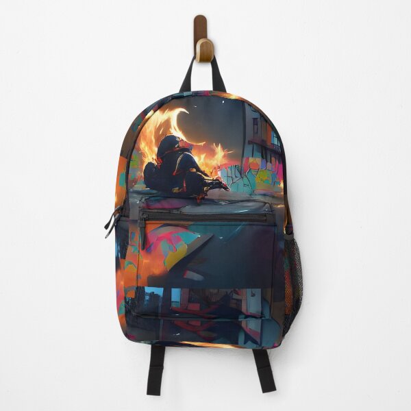 Item preview, AI Generated Art, Night Fire Black Graffiti designed and sold by ACC .