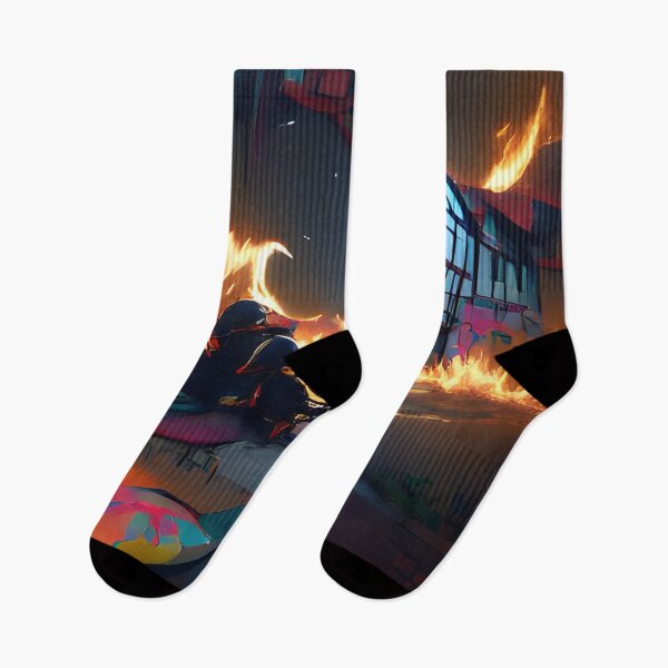 Item preview, AI Generated Art, Night Fire Black Graffiti  designed and sold by ACC .