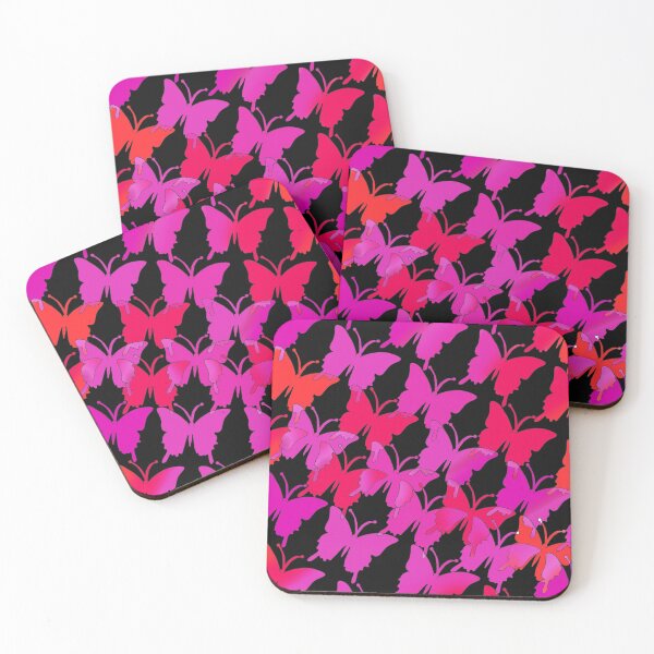 Item preview, Butterflies kaleidoscope, pink, red, black, disco, art by Miguel Matos Official designed and sold by MiguelMatosArt.