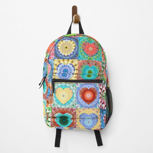 Item preview, Bright Whimsical Colorful Art - Mandala Love designed and sold by Sharon Cummings Art.
