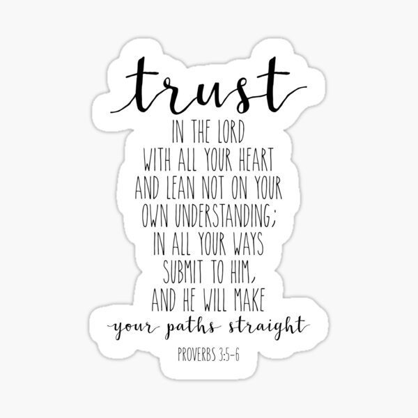 Item preview, Proverbs 3:5-6, Trust In The Lord With All Your Heart, Bible Verse, Scripture Art designed and sold by aenaonartwork.