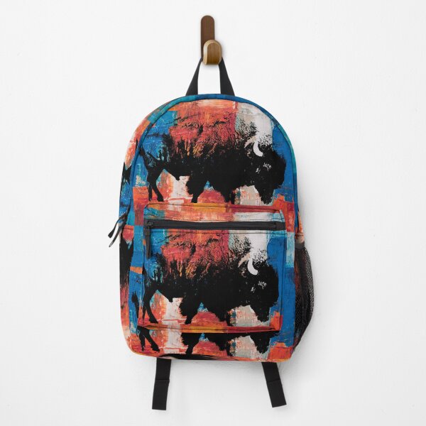 Item preview, American Bison Stamp Art Painting Colorful designed and sold by Queen City Craftworks.