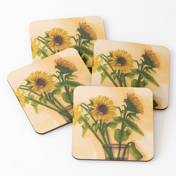 Item preview, Aesthetic Sunflower Drawing designed and sold by visitingforrest.