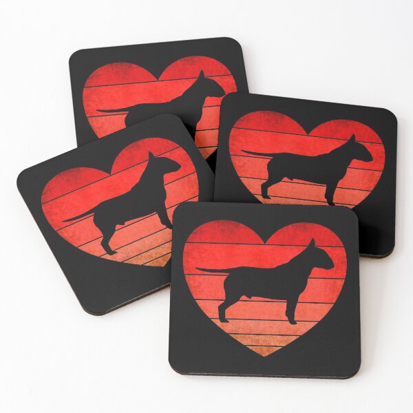 Artikelvorschau, Bullterrier Valentine, Vintage Heart Sunset entworfen und verkauft von ACC .
