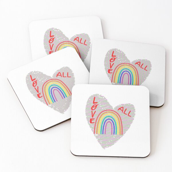 Item preview, Love All Rainbow Code Pixel Art Valentine Heart designed and sold by speakupandshine.