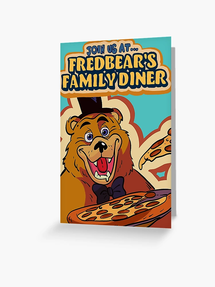 Personalized Fnaf Five Nights At Freddy's Nightmare Fredbear Birthday Card  - Red Heart Print