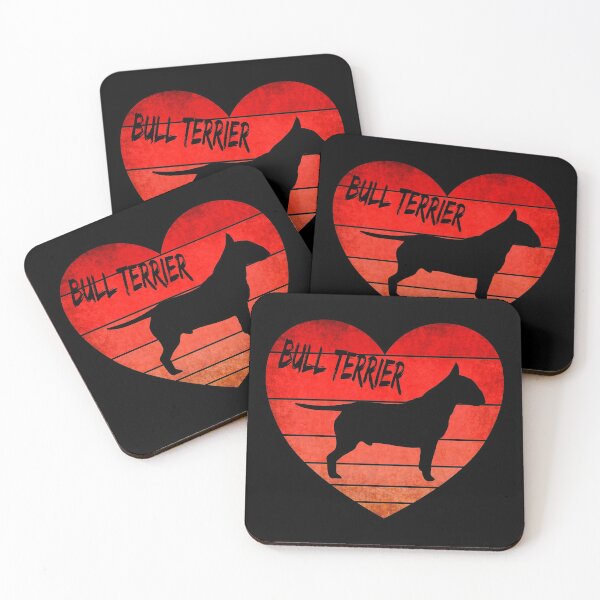 Artikelvorschau, Bullterrier Valentine, Vintage Heart Sunset entworfen und verkauft von ACC .