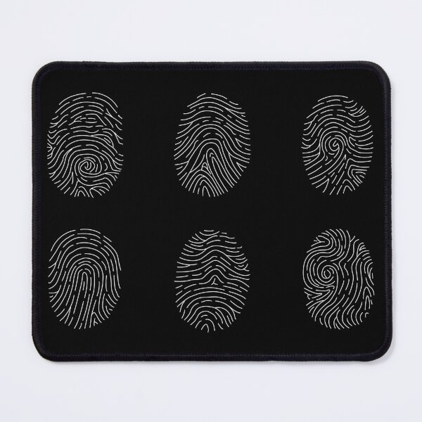 Item preview, black and white fingerprints designed and sold by indiVisibl.