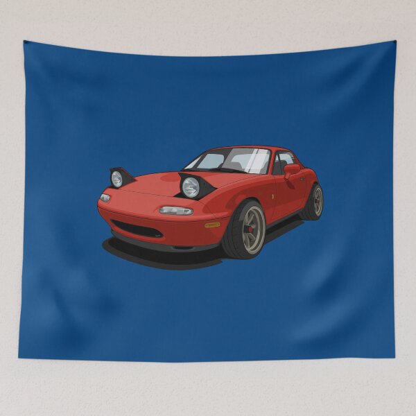 Item preview, Mazda Miata mx5 1990 - RED - Illustration designed and sold by SketchNinja.