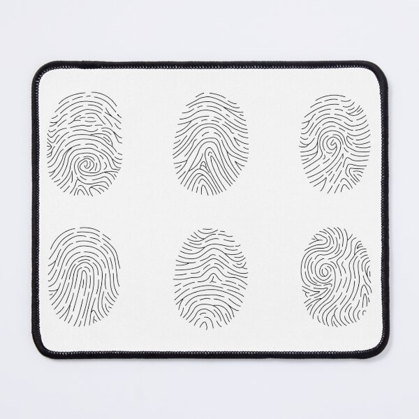 Item preview, black and white fingerprints designed and sold by indiVisibl.