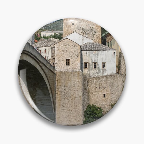 Item preview, Close up of the historic arched Old Bridge of Mostar on the Neretva River, in the old town of Mostar, Bosnia and Herzegovina designed and sold by SnapTPhotograph.