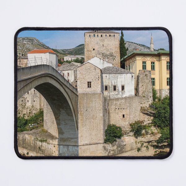 Item preview, Close up of the historic arched Old Bridge of Mostar on the Neretva River, in the old town of Mostar, Bosnia and Herzegovina designed and sold by SnapTPhotograph.