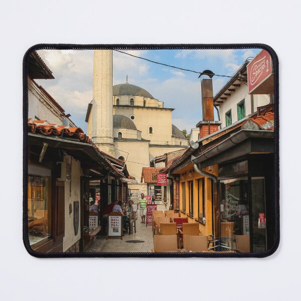 Item preview, Kujundziluk Street and Gazi Husrev-begova Mosque, the Bascarsija neighbourhood designed and sold by SnapTPhotograph.
