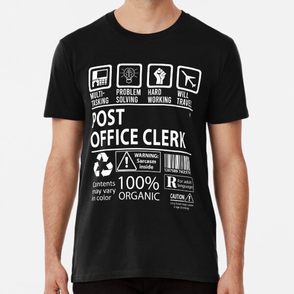 Post Office Clerk T Shirt - MultiTasking Certified Job Gift Item Tee  Essential T-Shirt for Sale by oslandefren