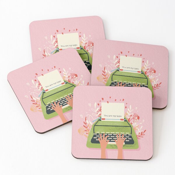 Item preview, You are my type!  Cute valentine card with hands typing a loveletter with a twist on a retro typewriter designed and sold by marina63.