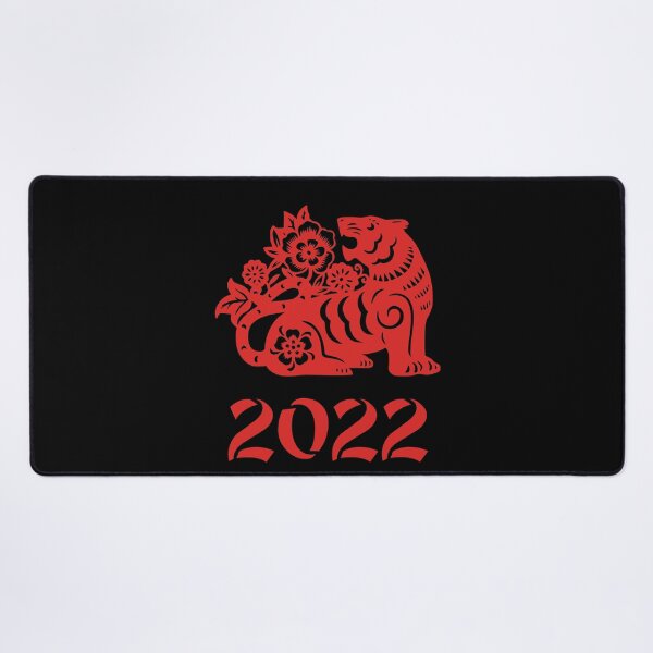 Item preview, Chinese red tiger with flowers for new year 2022 designed and sold by Byfab.