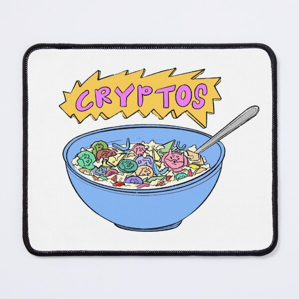 Item preview, Cryptos Crypto coins Cereal, Stock cryptos, Bitcoin, Ethereum, XRP, Shiba Inu, Unisex T-shirt designed and sold by Oof Designs.