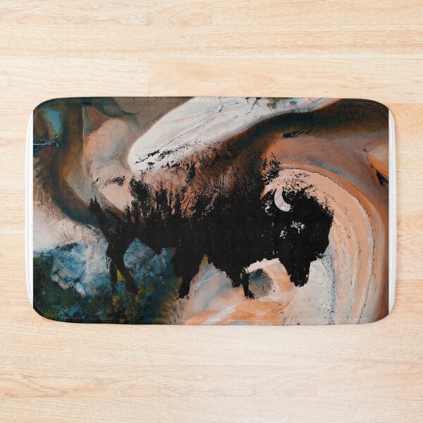 Item preview, American Bison Stamp Art Painting Earth  designed and sold by Queen City  Craftworks.