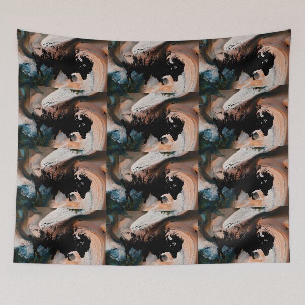 Item preview, American Bison Stamp Art Painting Earth  designed and sold by Queen City  Craftworks.