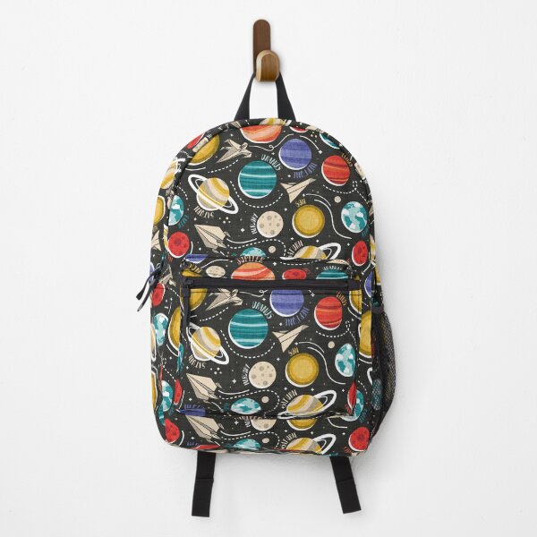 Item preview, Paper space adventure II // black background multicoloured solar system paper cut planets origami paper spaceships and rockets designed and sold by SelmaCardoso.