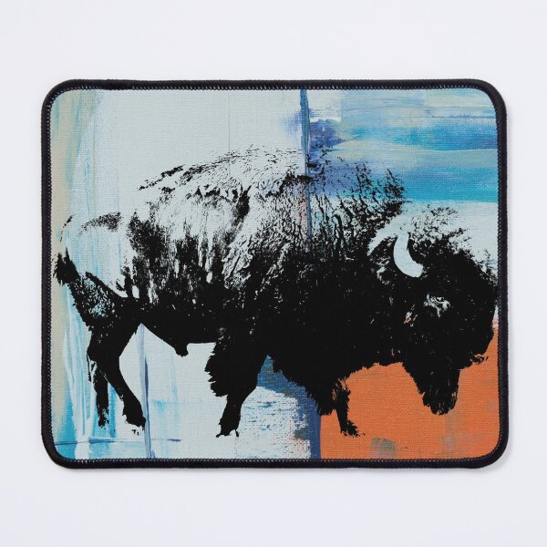 Item preview, American Bison Stamp Art Painting Desert  designed and sold by Queen City  Craftworks.