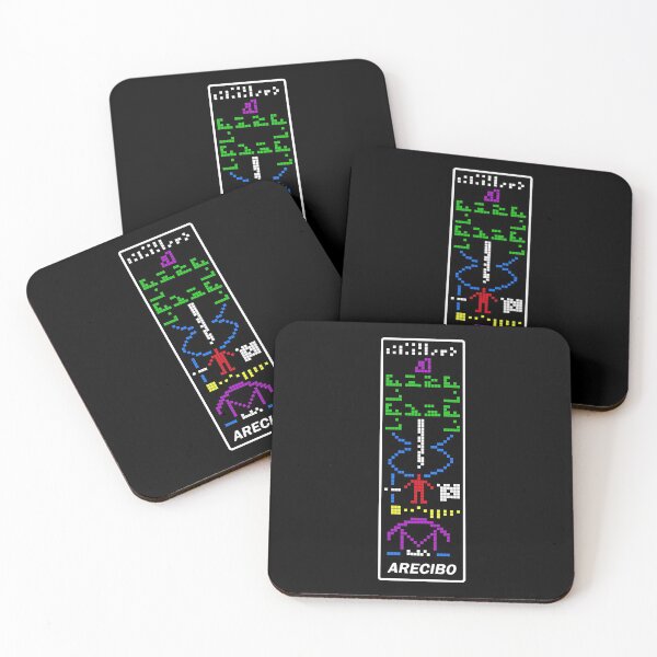 Item preview, Arecibo message - science, extraterrestrials and astronomy black  designed and sold by Platform11west.