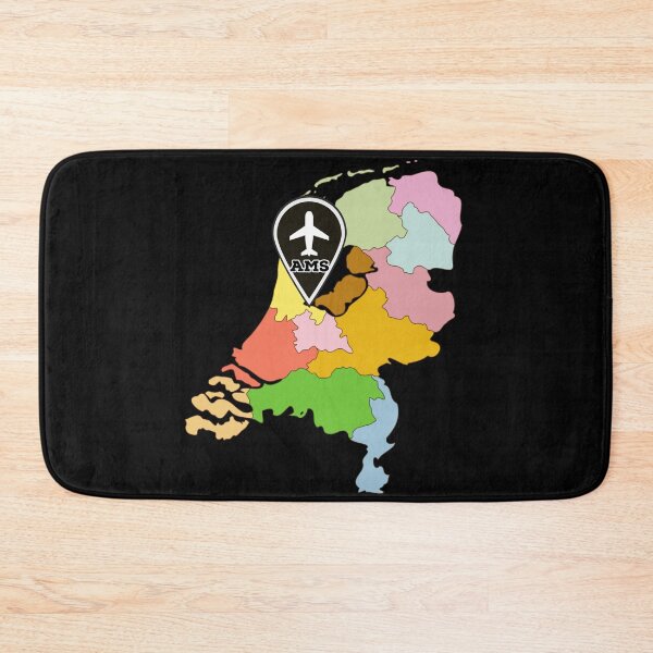 Item preview, Amsterdam, Holland, Netherlands, AMS, Schiphol Airport, Amsterdam Airport, Holland Map, Map of The Netherlands, Amsterdam Souvenir, Amsterdam gift, Gift from Holland designed and sold by RisingFrequency.