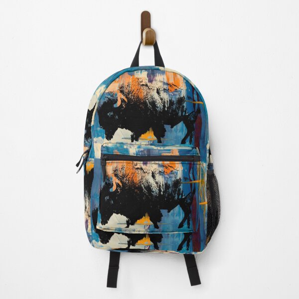 Item preview, American Bison Stamp Art Painting Colorado designed and sold by Queen City Craftworks.