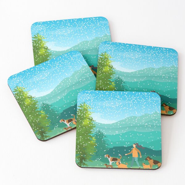 Item preview, DOG WALK IN THE SNOW designed and sold by PotluckPrints.