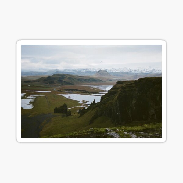 Cliffside in Iceland Sticker