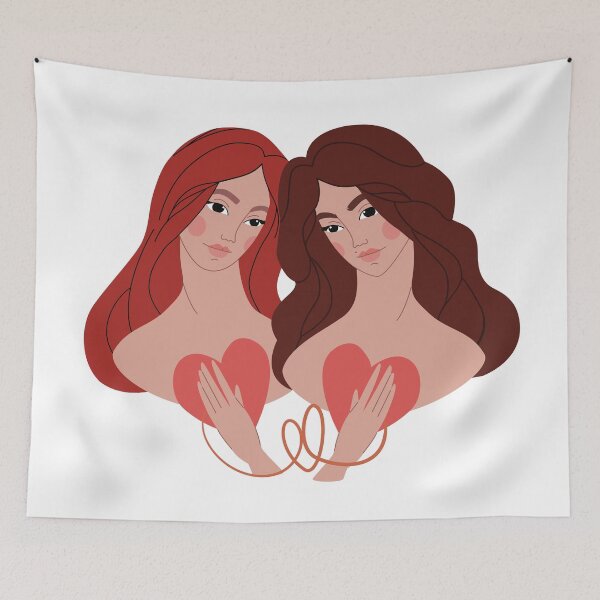 Item preview, The two girls leaned towards each other.  designed and sold by LinaKarolina13.