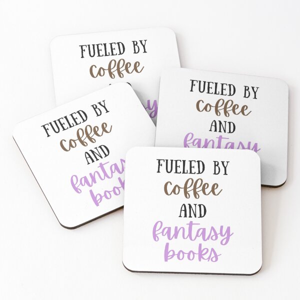 Item preview, coffee and fantasy books designed and sold by RueBennet.