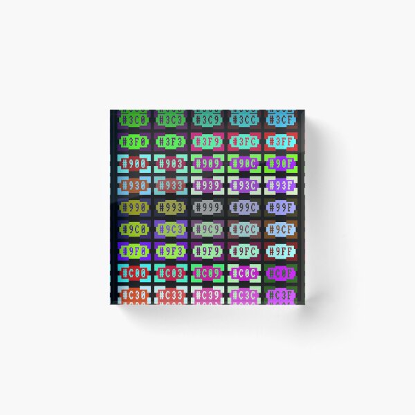 Item preview, Web Safe Hex Colors designed and sold by z0mbieparade.