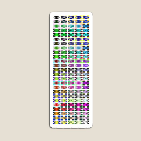 Item preview, Web Safe Hex Colors designed and sold by z0mbieparade.