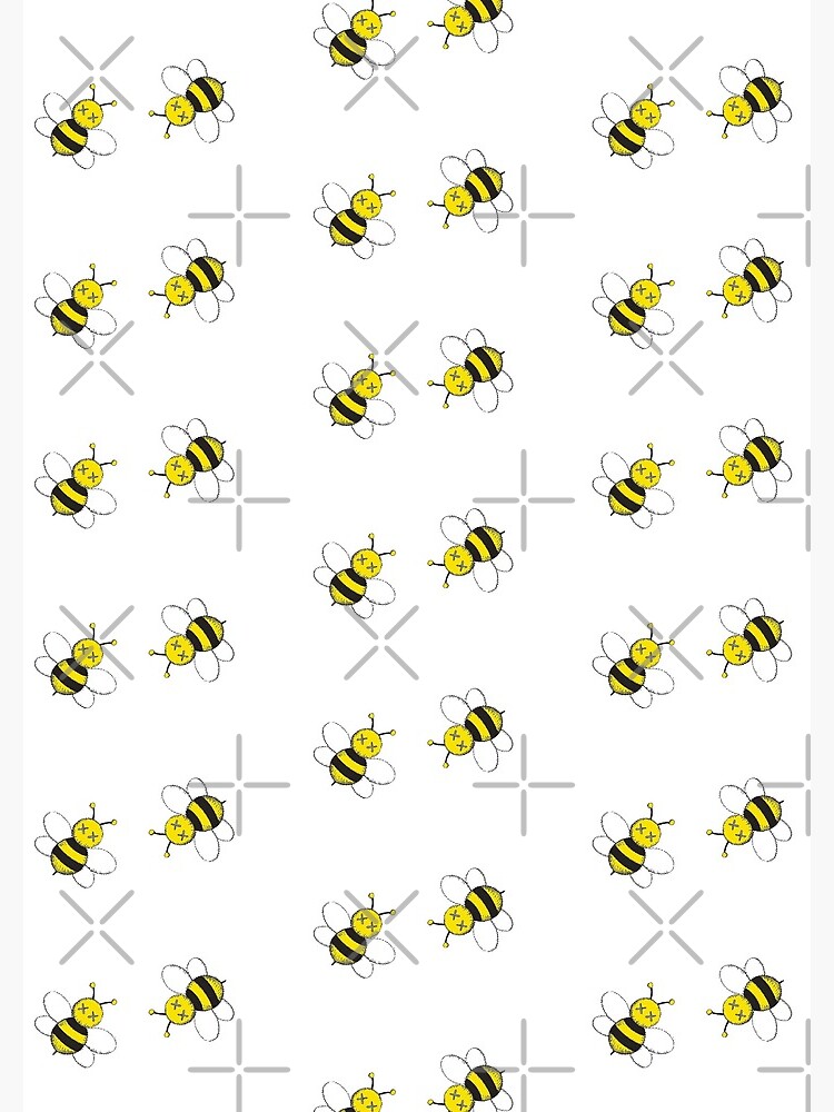 Bees with Xs Sticker for Sale by K Ostrem