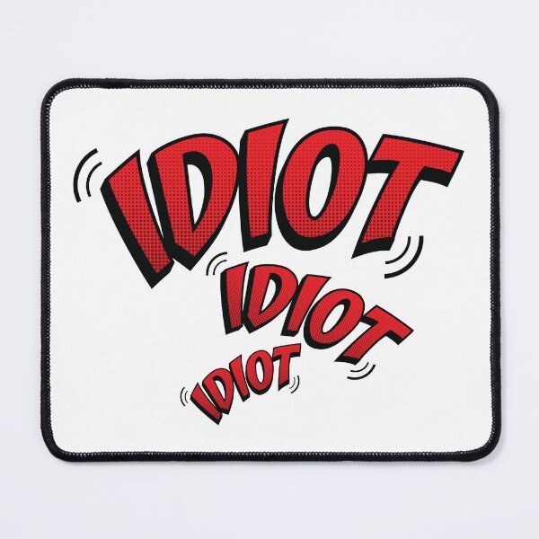 Item preview, Idiot Ringtone Graphic - Red/Black designed and sold by DrawnBadlyArt.