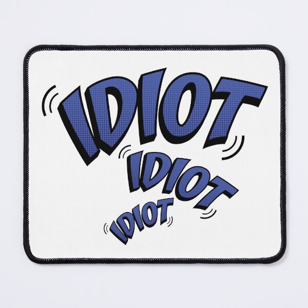 Item preview, Idiot Ringtone Graphic - Blue/Black designed and sold by DrawnBadlyArt.