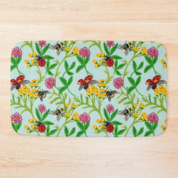 Item preview, Wild flower meadow in teal designed and sold by Egle Kristensen.