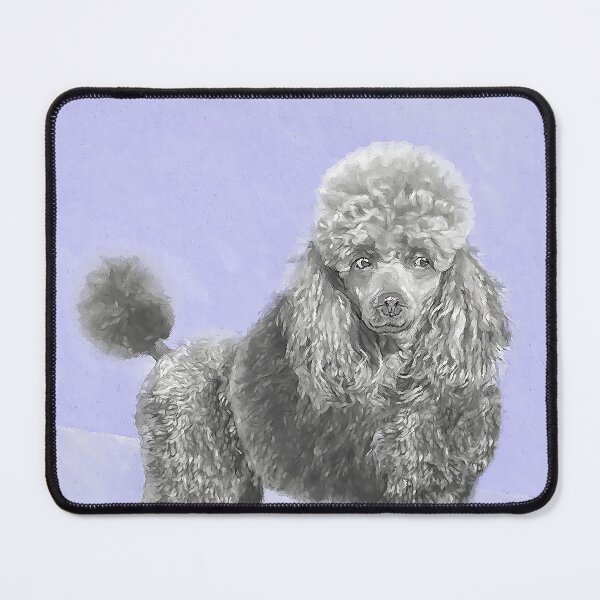 Item preview, Poodle Miniature Toy Silver Gray Blue designed and sold by alpendesigns.