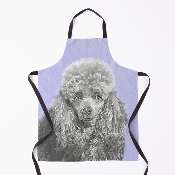 Item preview, Poodle Miniature Toy Silver Gray Blue designed and sold by alpendesigns.