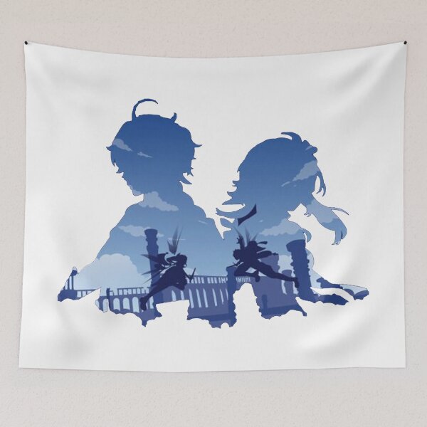 Item preview, genshin blow brother and sister designed and sold by AquaKona.