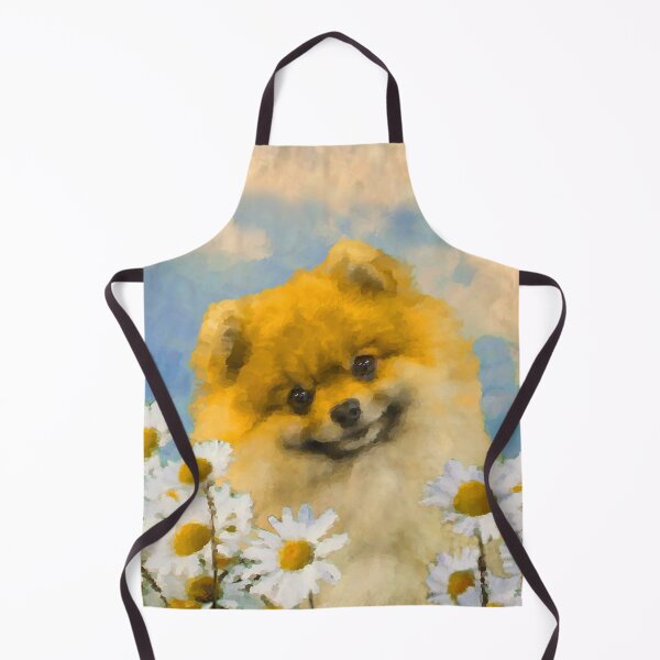 Item preview, Pomeranian in Daisies (Orange) designed and sold by alpendesigns.