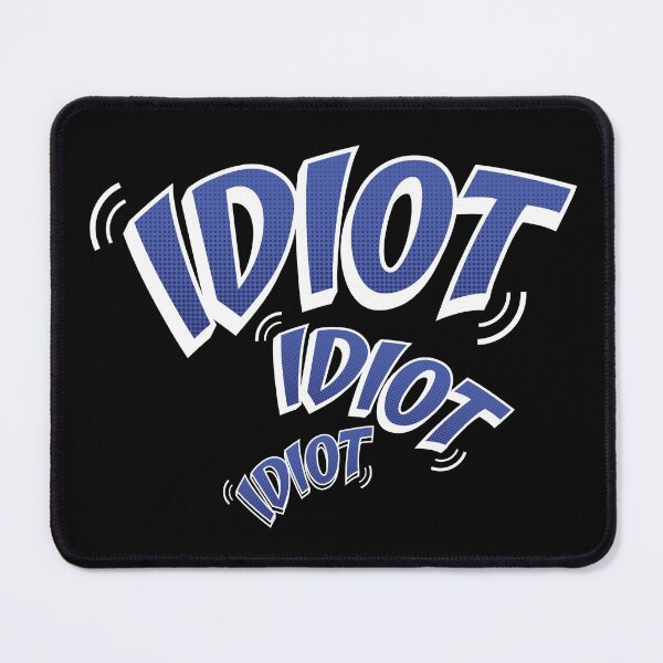 Item preview, Idiot Ringtone Graphic - Blue/White designed and sold by DrawnBadlyArt.