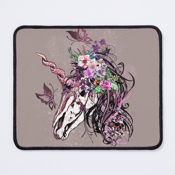 Item preview,  Floral Unicorn Ghost Skeleton  designed and sold by Gothic Fantasy.