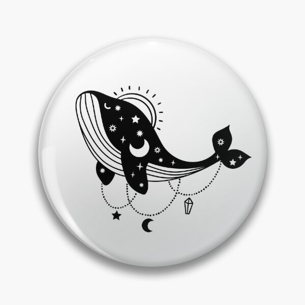 Item preview, Mystical Celestial Whale in Black and White designed and sold by lovevisionkarma.