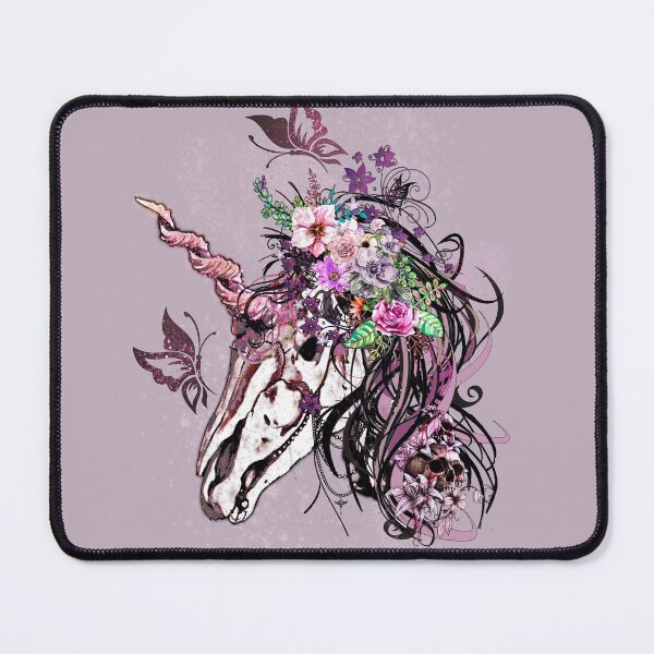 Item preview, Floral Unicorn Ghost Skeleton  designed and sold by Gothic Fantasy.