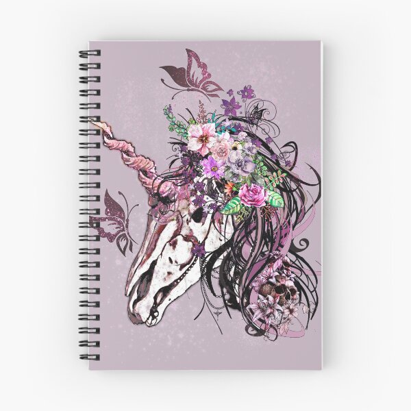 Item preview, Floral Unicorn Ghost Skeleton  designed and sold by Gothic Fantasy.