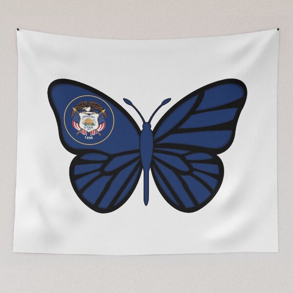 Item preview, State of Utah Flag Butterfly 1 designed and sold by Gsallicat.